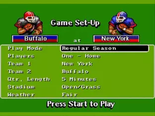 Image n° 9 - screenshots  : John Madden Football 92