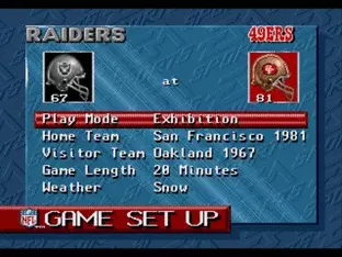 Image n° 2 - screenshots  : John Madden NFL 94