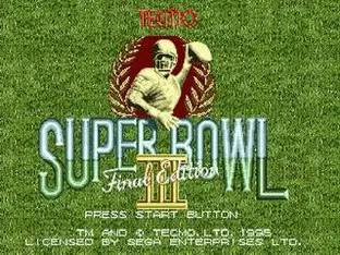 Image n° 5 - screenshots  : Tecmo Super Bowl III -  Final Edition