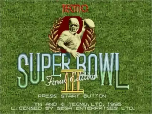 Image n° 6 - titles : Tecmo Super Bowl III -  Final Edition