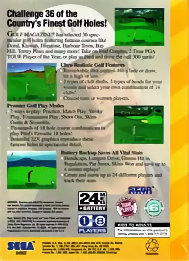 Image n° 2 - boxback : Golf Magazine 36 Great Holes Starring Fred Couples