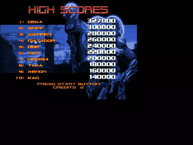 Image n° 1 - scores : Alien Front (Rev A)