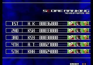 Image n° 2 - scores : The King of Fighters 2003 (NGH-2710)