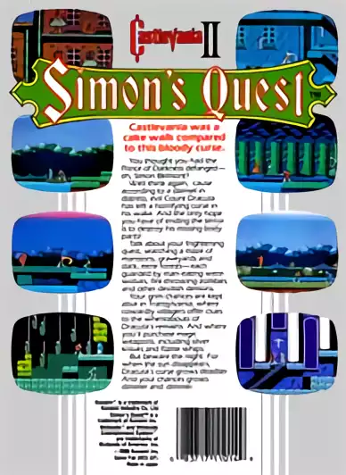 Image n° 2 - boxback : Castlevania II - Simon's Quest