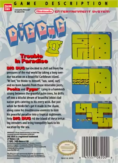 Image n° 3 - boxback : Dig Dug II - Trouble in Paradise