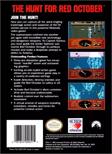 Image n° 2 - boxback : Hunt for Red October, The Image n° 2 - boxback : Hunt for Red October, The
