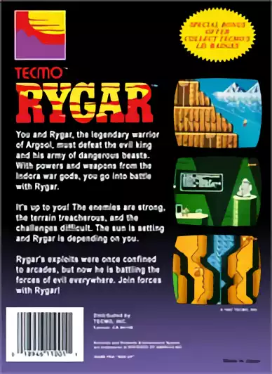 Image n° 2 - boxback : Rygar Image n° 2 - boxback : Rygar