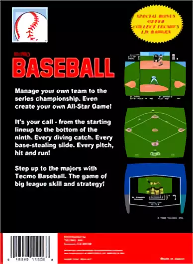 Image n° 2 - boxback : Tecmo Baseball