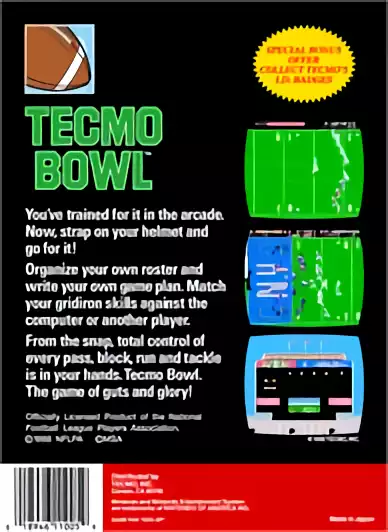 Image n° 4 - boxback : Tecmo Super Bowl