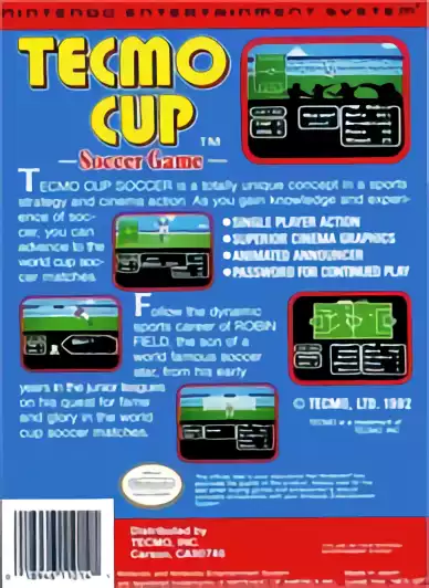 Image n° 2 - boxback : Tecmo Cup - Soccer Game