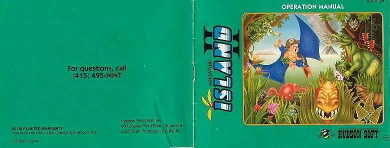 manual for Adventure Island III