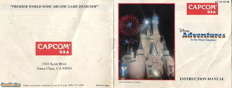 manual for Adventures in the Magic Kingdom