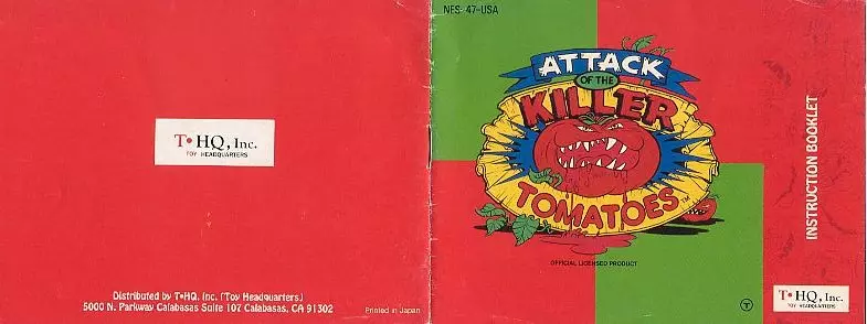 manual for Attack of the Killer Tomatoes