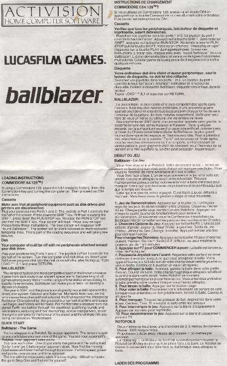 manual for Ballblazer