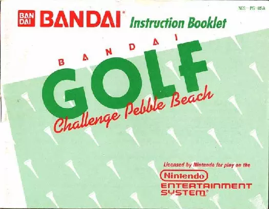 manual for Bandai Golf - Challenge Pebble Beach