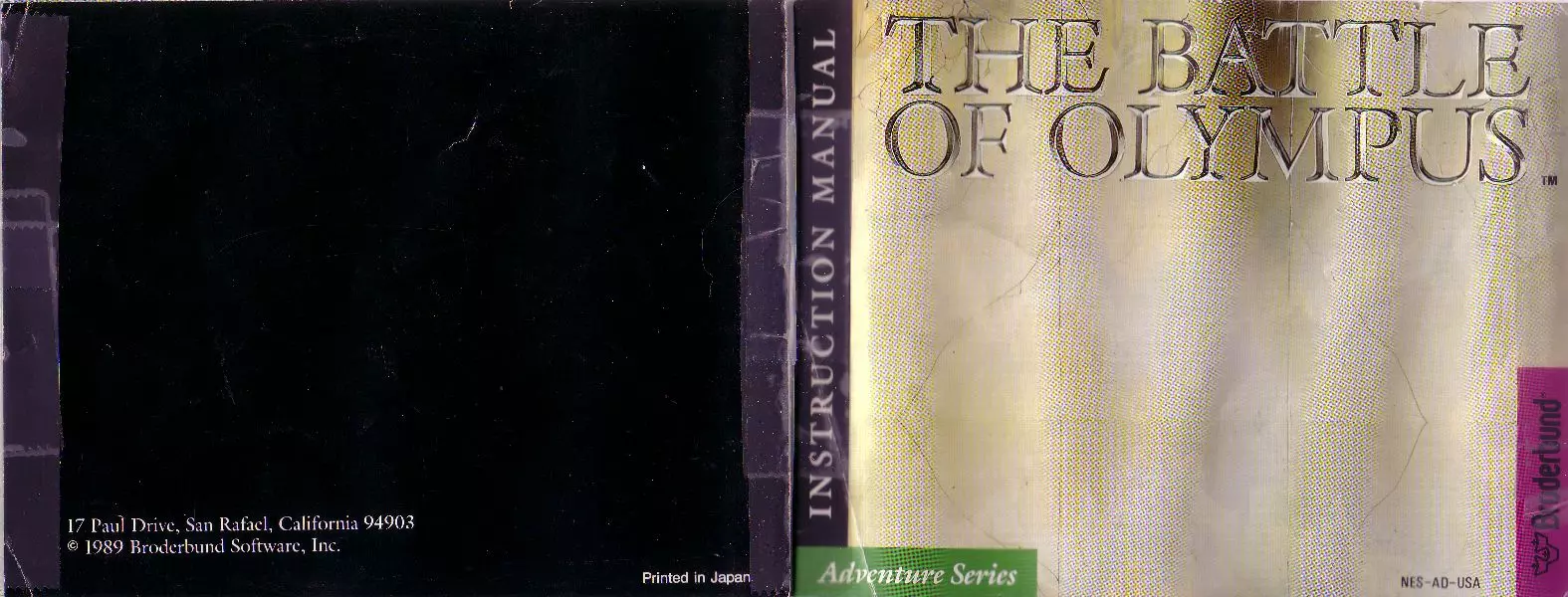manual for Battle of Olympus, The