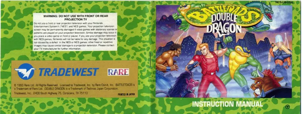 manual for Battletoads-Double Dragon