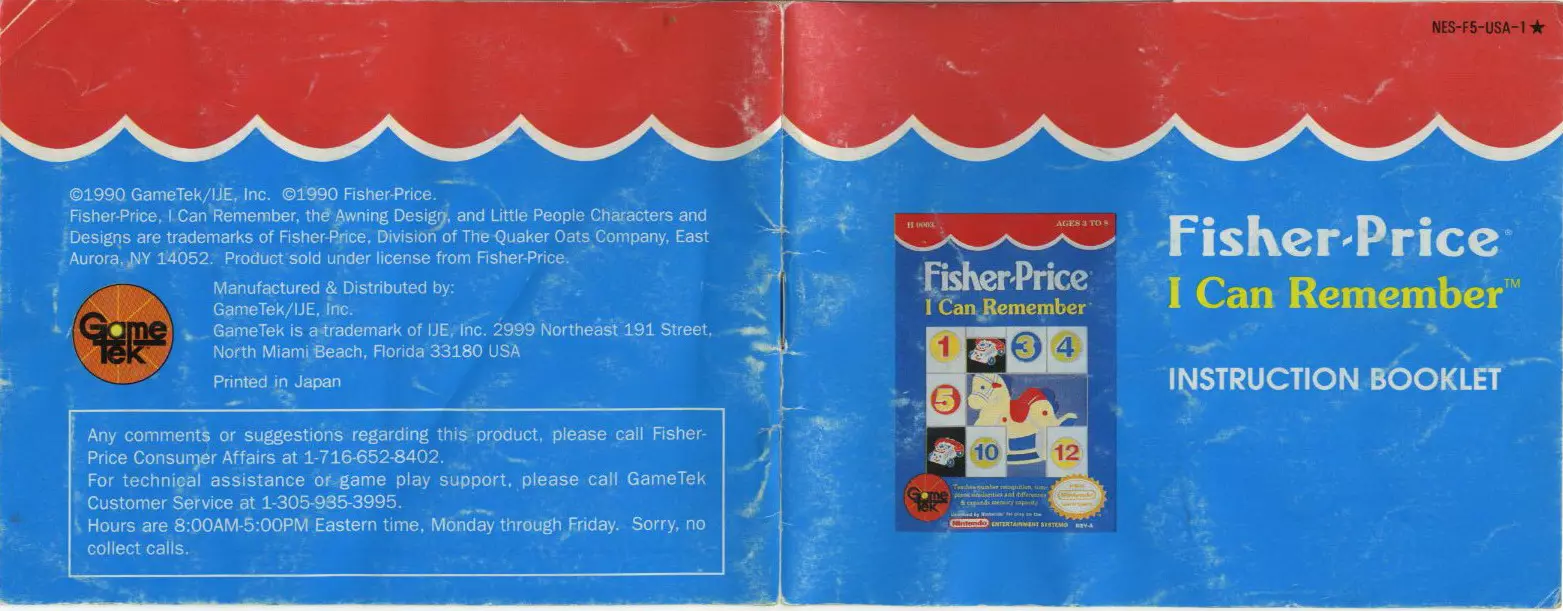 manual for Fisher-Price - I Can Remember