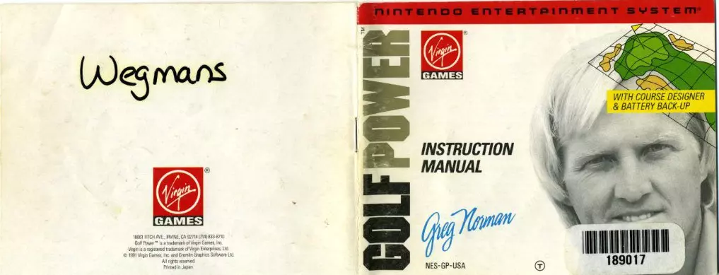 manual for Greg Norman's Golf Power