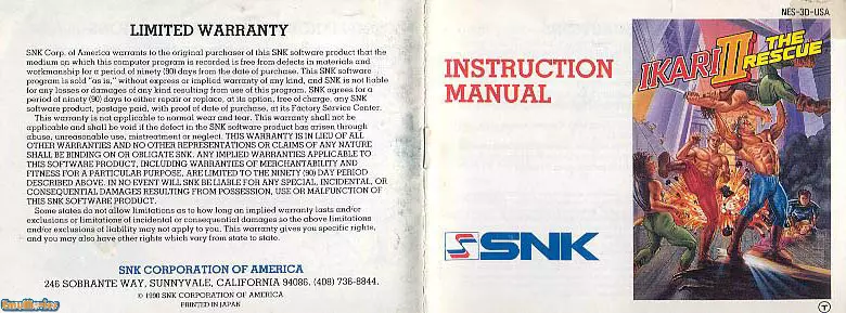 manual for Ikari III - The Rescue