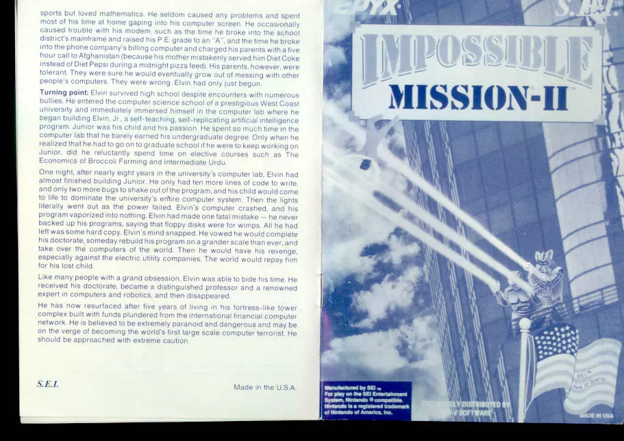 manual for Impossible Mission II