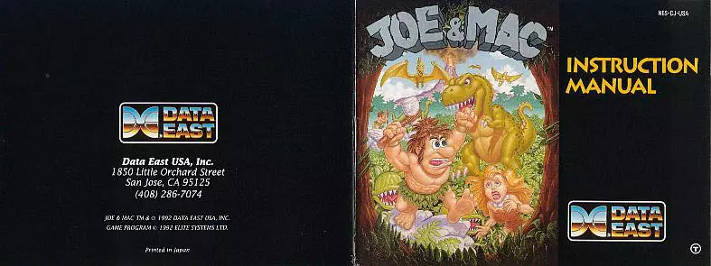manual for Joe & Mac - Caveman Ninja