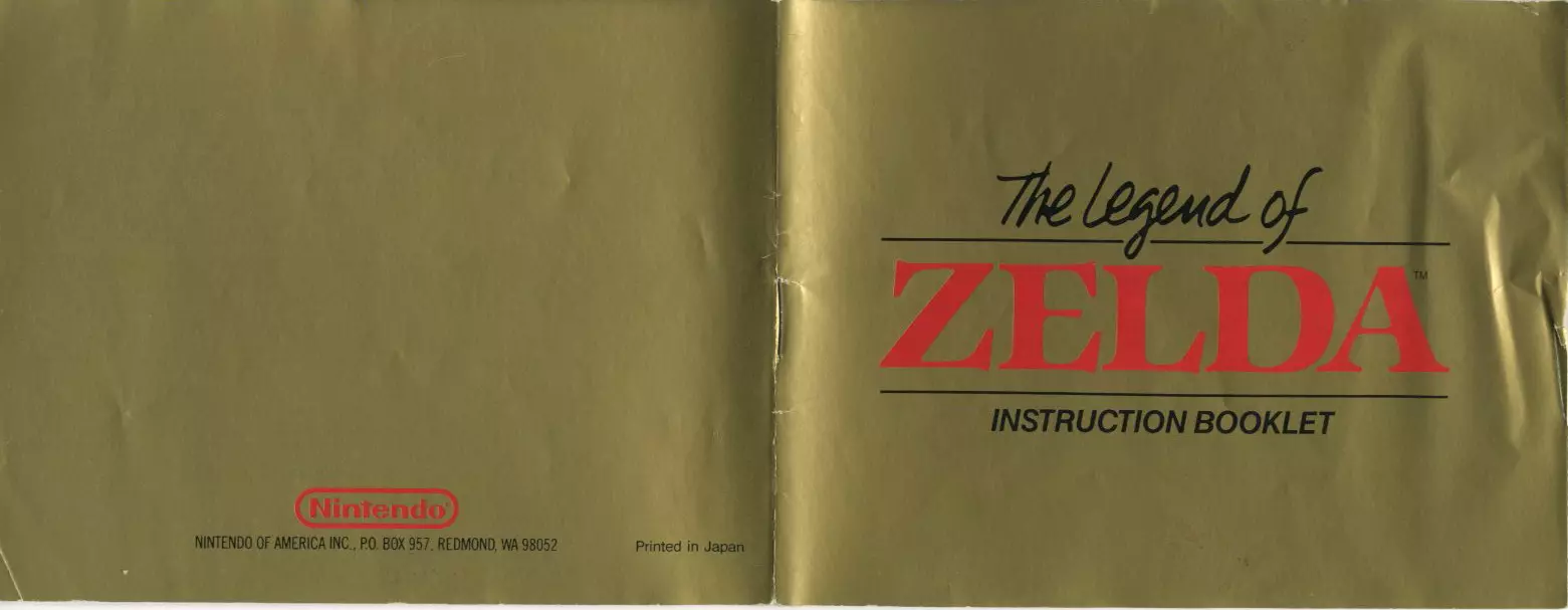 manual for Legend of Zelda, The