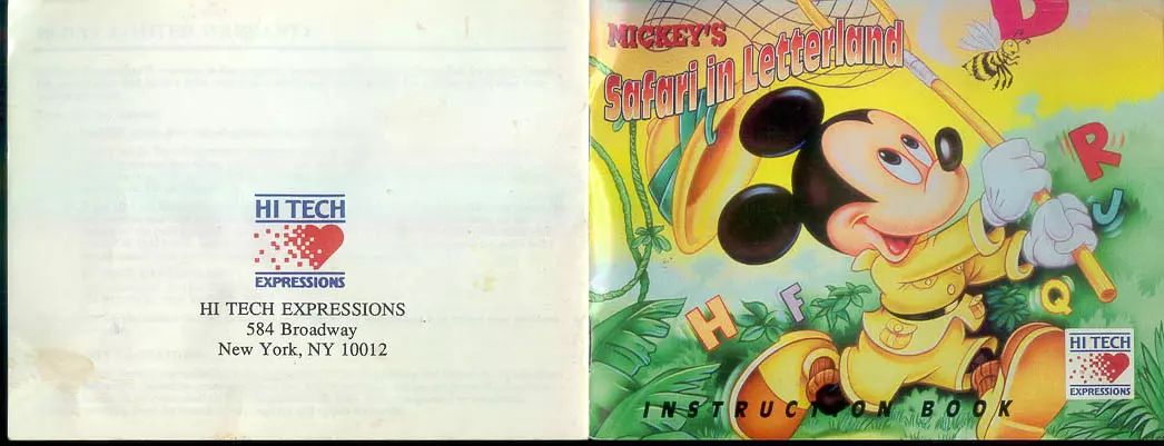 manual for Mickey's Safari in Letterland