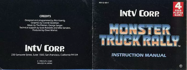manual for Monster Truck Rally