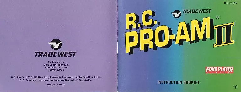 manual for R.C. Pro-Am II