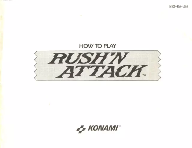 manual for Rush'n Attack