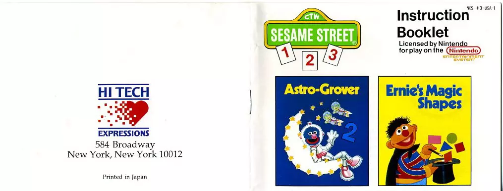 manual for Sesame Street ABC - 123