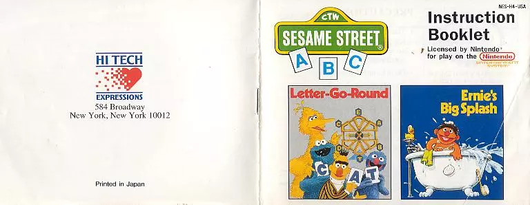 manual for Sesame Street ABC