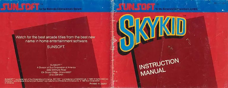 manual for Sky Kid