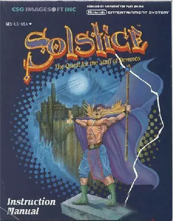 manual for Solstice - The Quest for the Staff of Demnos