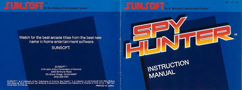 manual for Spy Hunter