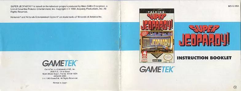 manual for Super Jeopardy!