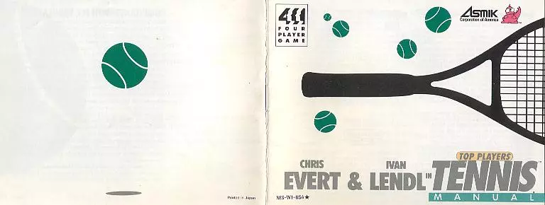 manual for Top Players' Tennis - Featuring Chris Evert & Ivan Lendl