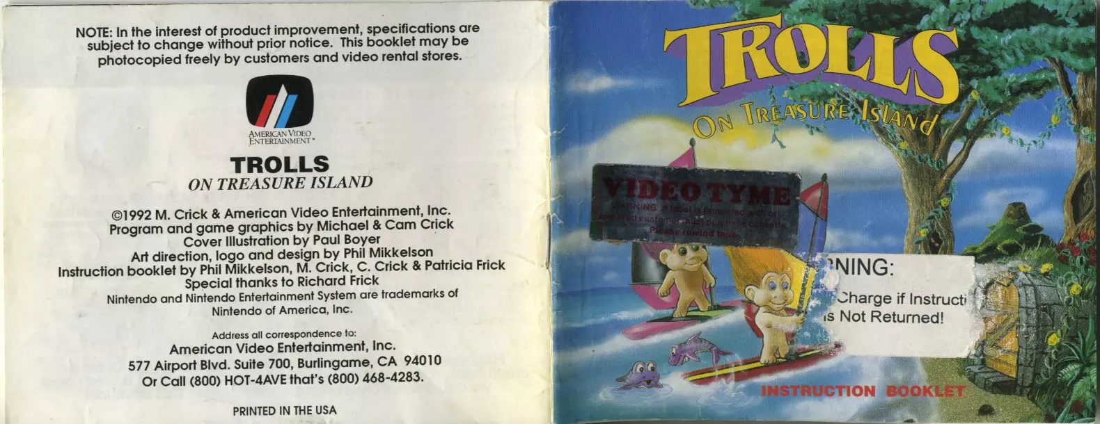 manual for Trolls on Treasure Island