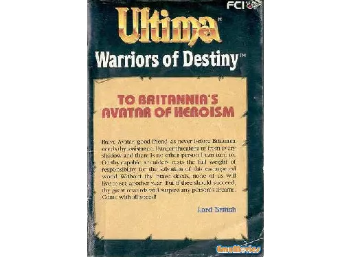 manual for Ultima V - Warriors of Destiny