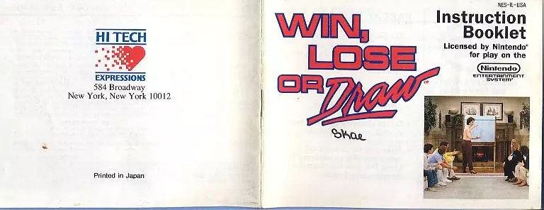 manual for Win, Lose or Draw