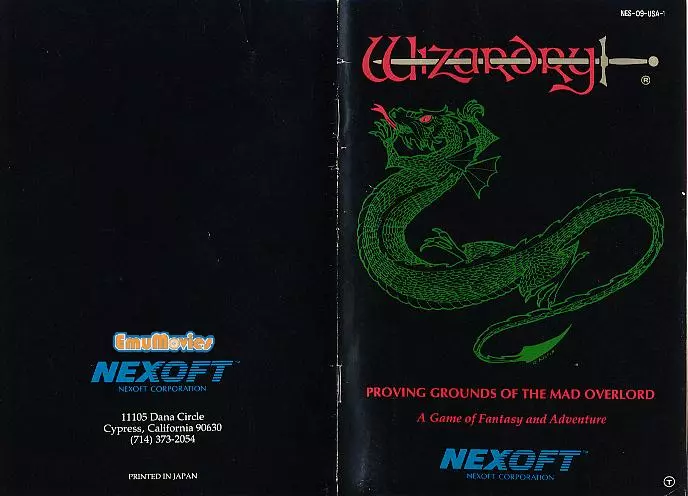 manual for Wizardry - Proving Grounds of the Mad Overlord