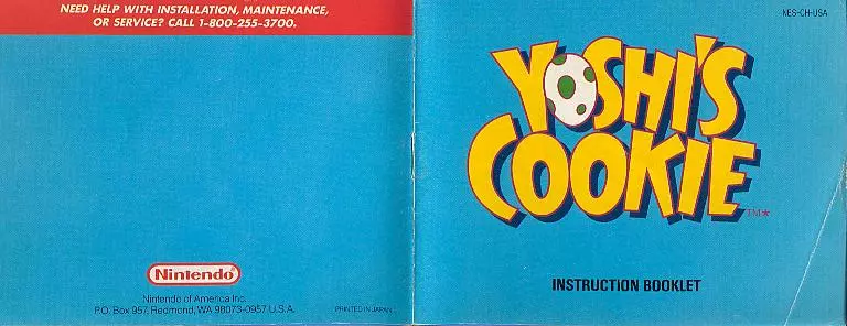 manual for Yoshi's Cookie