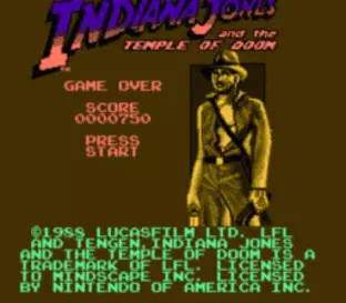 Image n° 10 - screenshots  : Indiana Jones and the Temple of Doom
