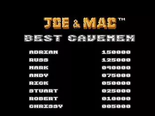 Image n° 10 - screenshots  : Joe & Mac - Caveman Ninja