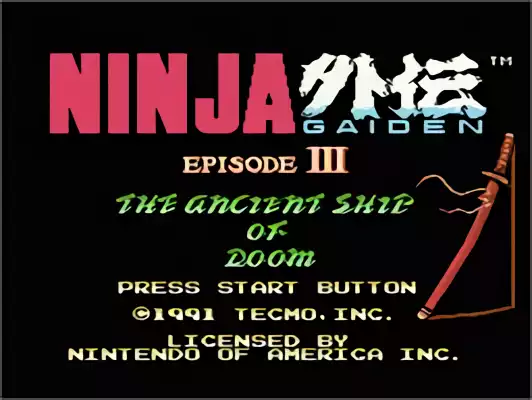 Image n° 11 - titles : Ninja Gaiden III - The Ancient Ship of Doom