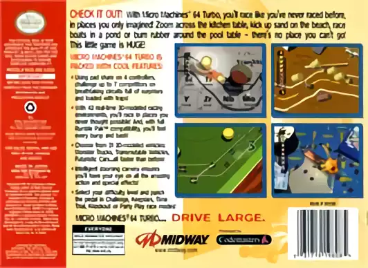 Image n° 2 - boxback : Micro Machines 64 Turbo