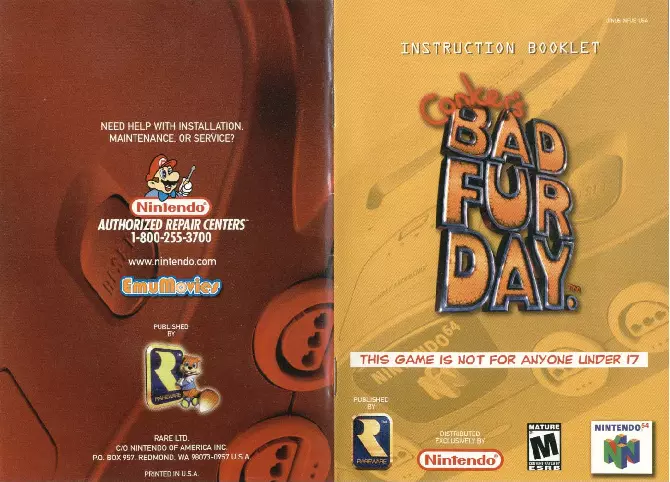 manual for Conker's Bad Fur Day