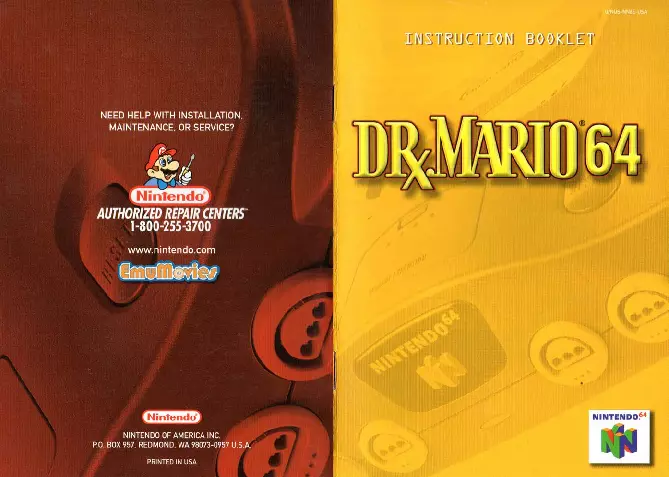 manual for Dr. Mario 64