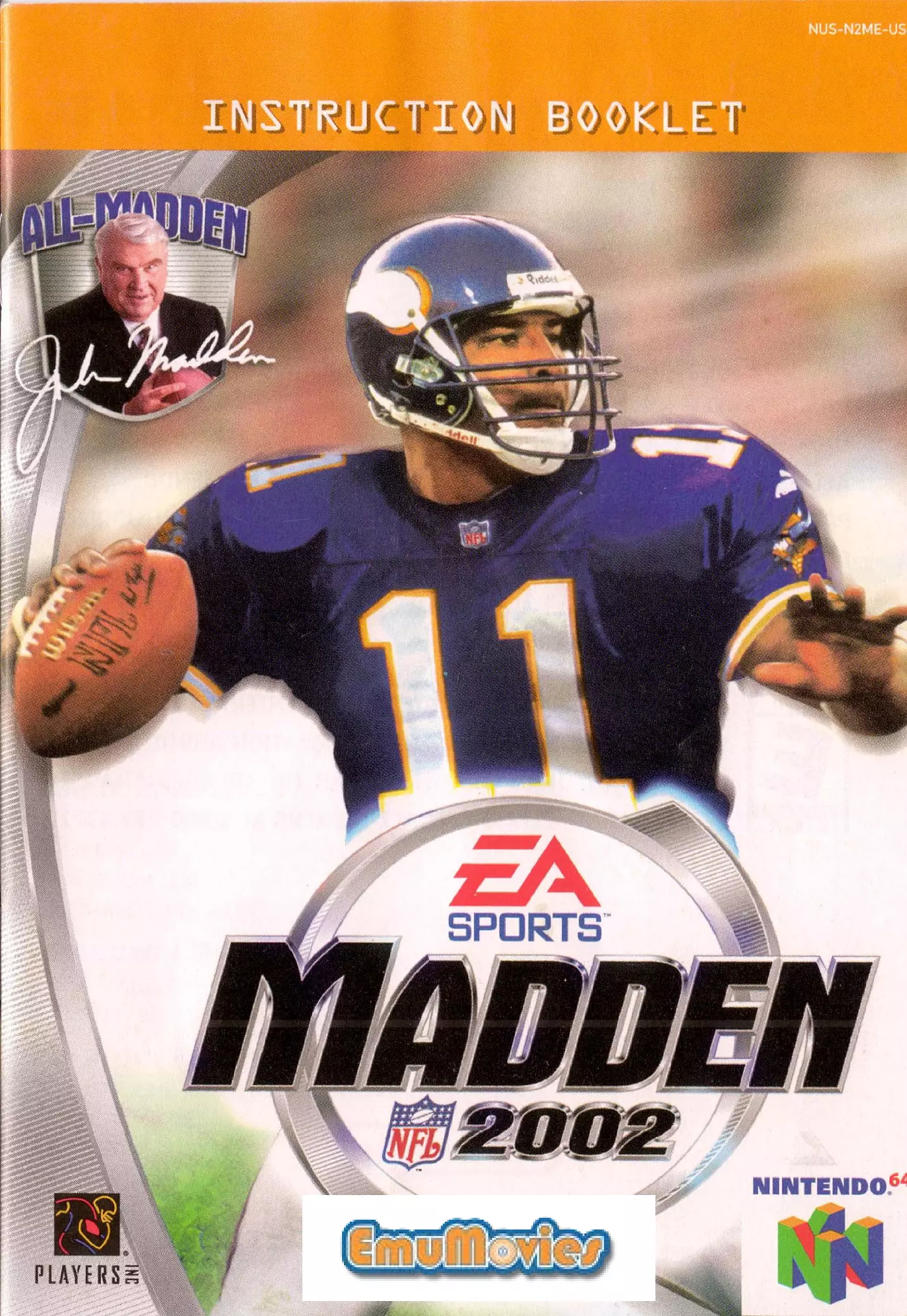 manual for Madden NFL 2002